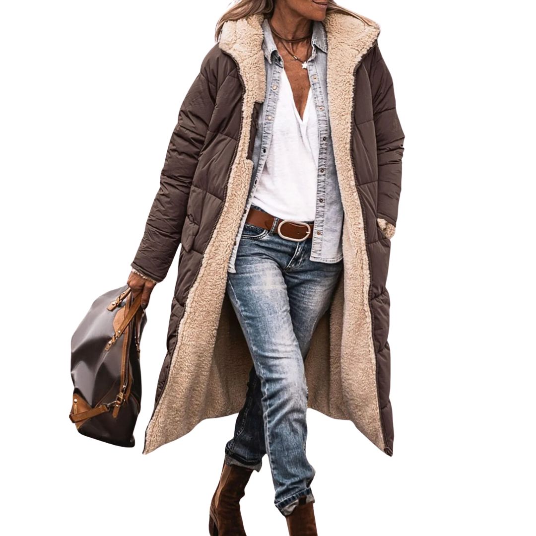 Fairford | Kétrétegű, gyapjúbéléses pufi kabát