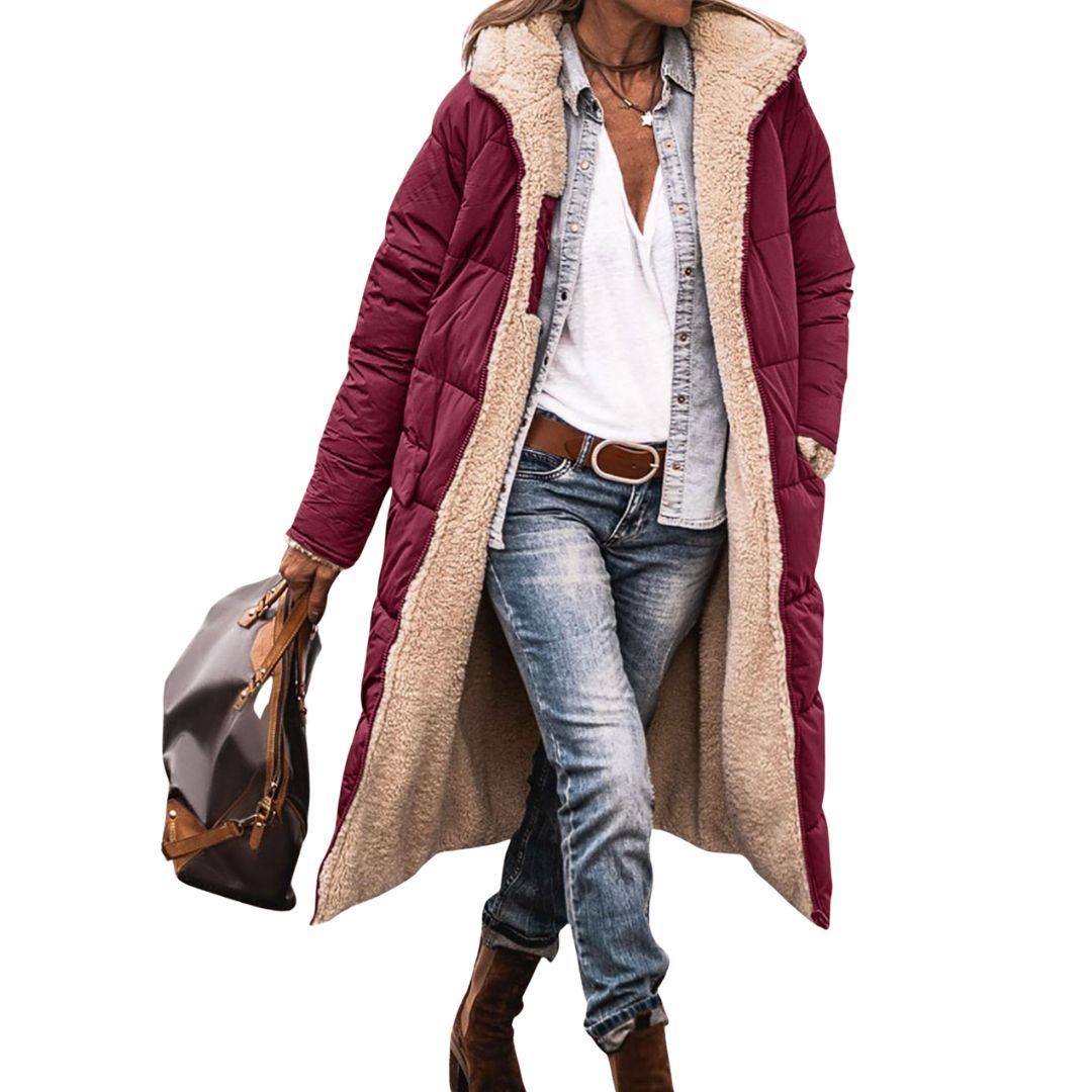 Fairford | Kétrétegű, gyapjúbéléses pufi kabát