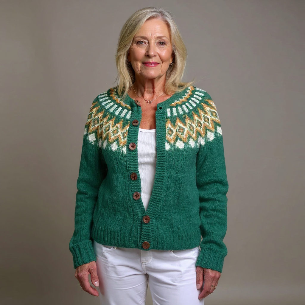 Natalia | Vintage izlandi kardigán