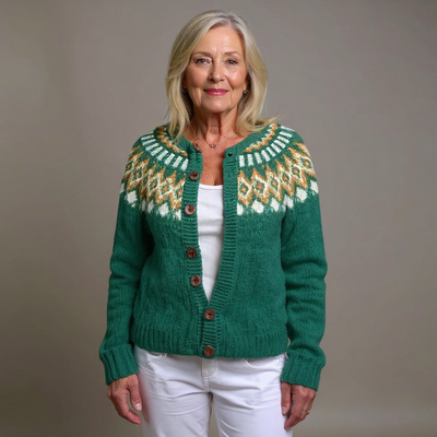 Natalia | Vintage izlandi kardigán